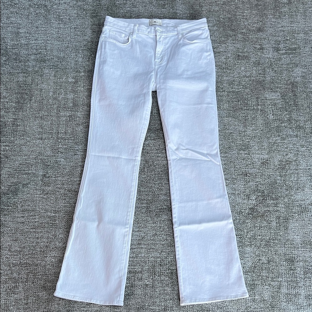 7 for All Mankind White Denim Jeans Size 31 - Picture 3 of 14